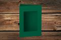 [16403397] Passepartoutkarten 3-teilig 120/360x169 mm (B6) eckiger Ausschnitt Tannengrün gerippt 220 g/qm